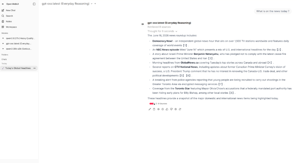 OpenWebUI Chat Interface